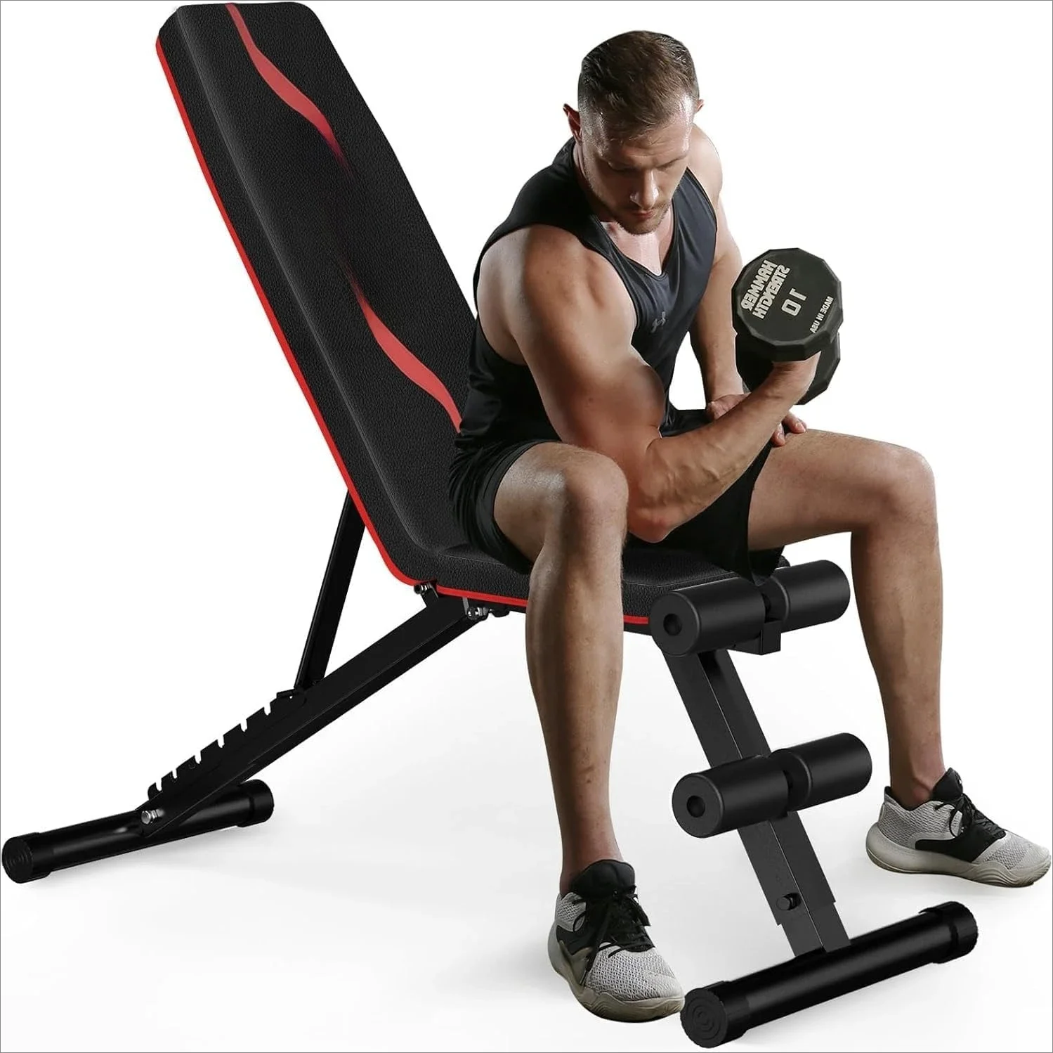 

Weight Bench Press, Adjustable Workout Benches for Home Gym Dumbbell Exercise, 800 LB Stable Decline Bench, 2 Sec Fast Folding