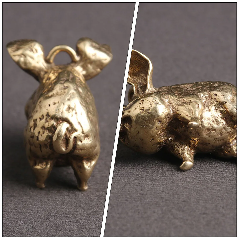 

1pc Fine Polish Smooth Surface Mini Brass Craft For Bag Hanging Decor Home Adornment Creative Car Pendant Gift