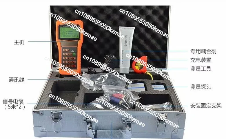 Handheld Ultrasonic Flowmeter Portable External Sticker Type Liquid Water Pipeline Wall Fire Inspection