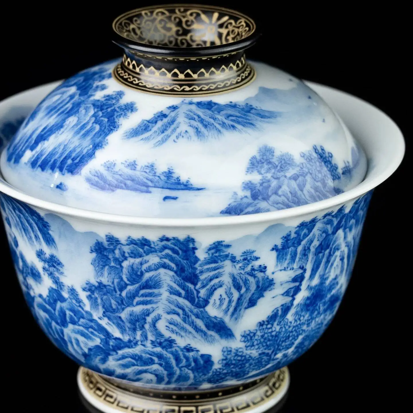 Hand-Painted Blue And White Ceramic 