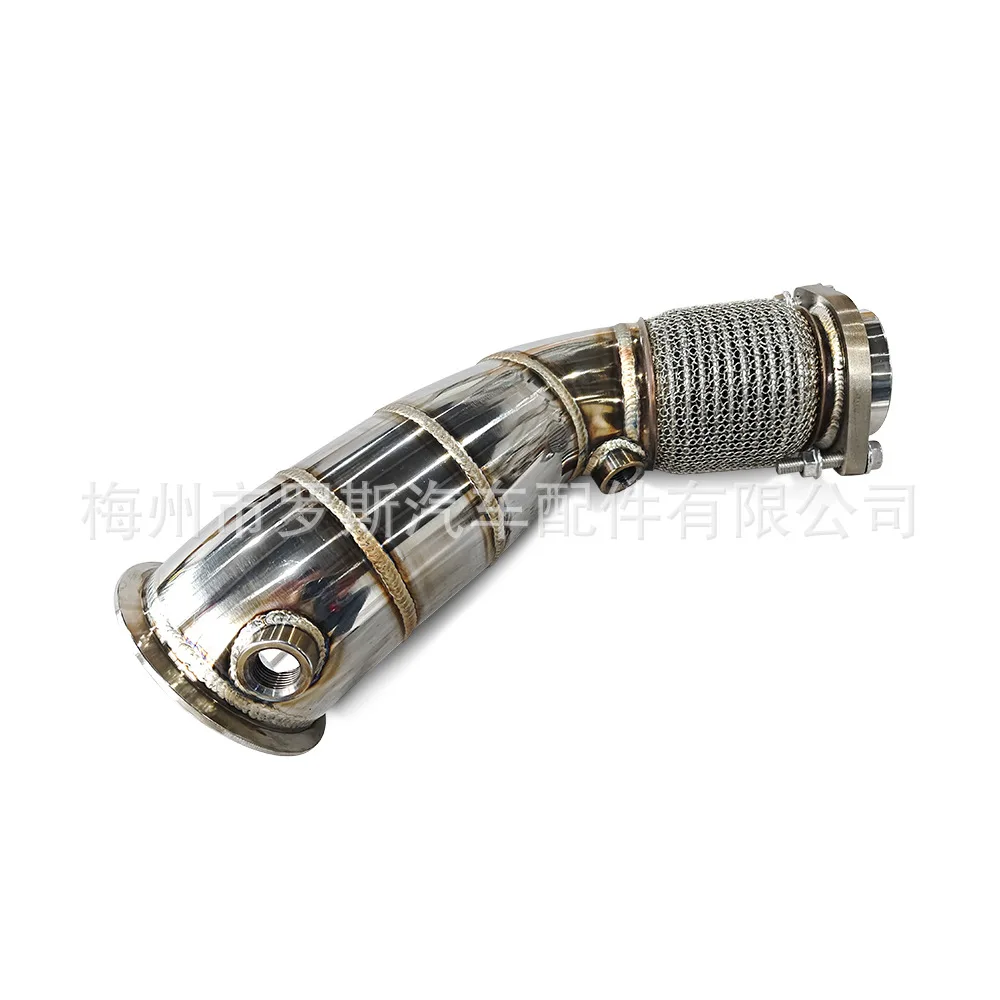 مناسبة لسيارات BMW M3 M4 F80 F82 3.0T 2014-2019 ماسورة عادم من الفولاذ المقاوم للصدأ أنبوب سفلي