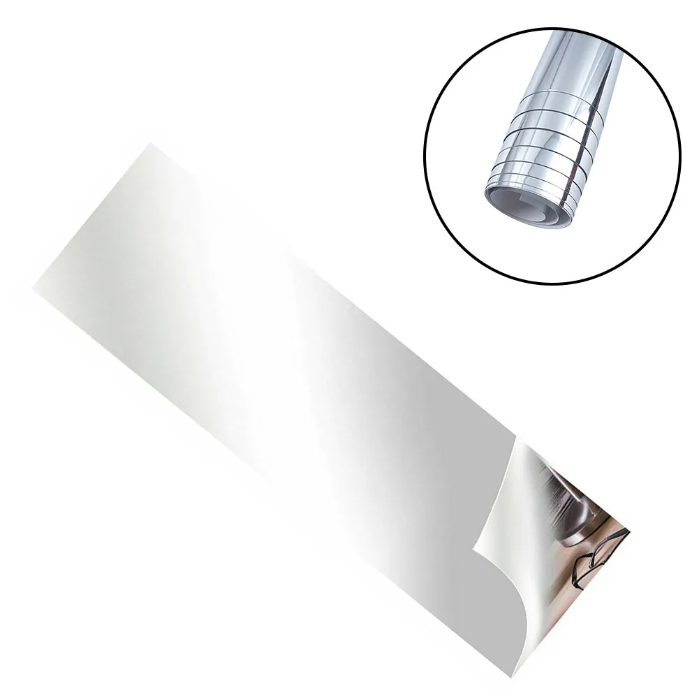 Mirror Wall Sticker Self Adhesive Mirror Sheets DIY Splicing Home Background Walls Door Decoration Acrylic Removable 0.5x2m