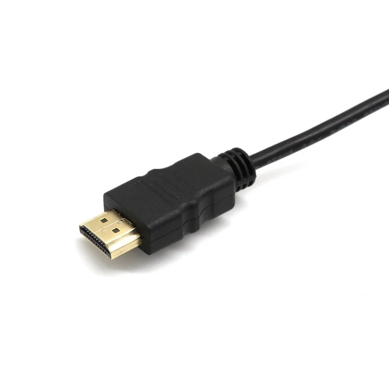 1.8 متر كابل HDMI متوافق مع VGA 1080P HD مع كابل محول الصوت HDMI-متوافق مع كابل تجهيز مرئي