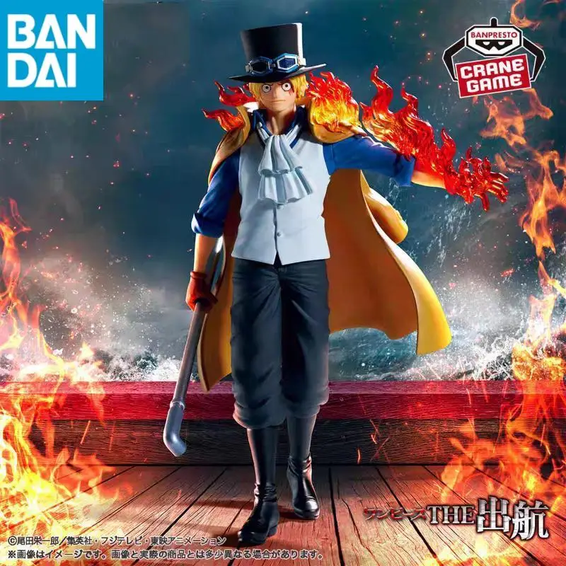

In Stock Genuine Bandai Namco Banpresto One Piece The Sailing Logia Sabo Pvc Desktop Ornament Figure Anime Model Toy Gift