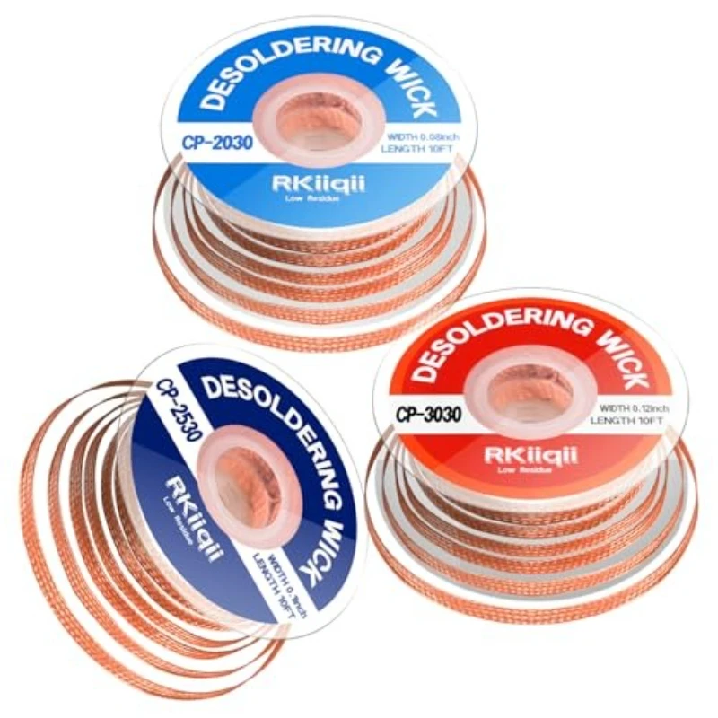 No‑Clean Desoldering Braid Copper Solder Wick Roll Tin Absorption Wire Solder Remover Mesh Tape for PCB Circuit Board BGA Chip