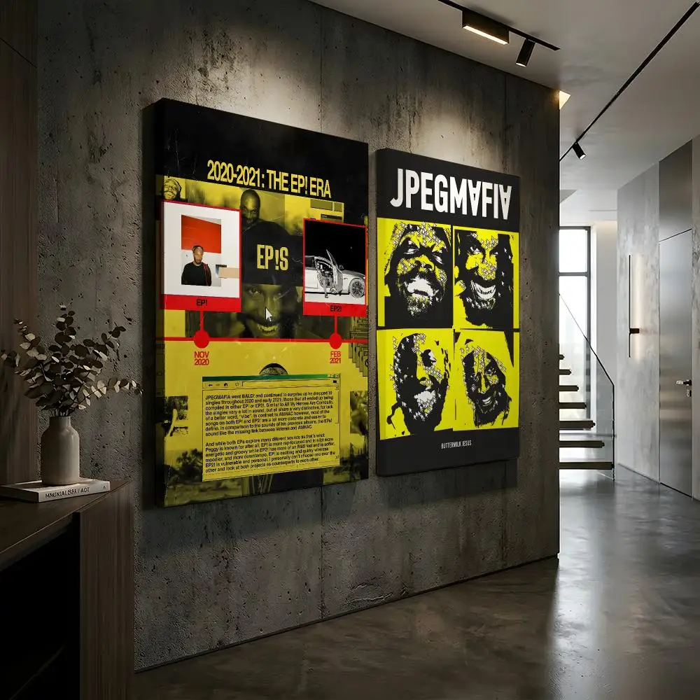 J-Jpegmafia Album Framed Wall Painting Canvas Wall Art Inner Frame Waterproof Home Decor For Living Room