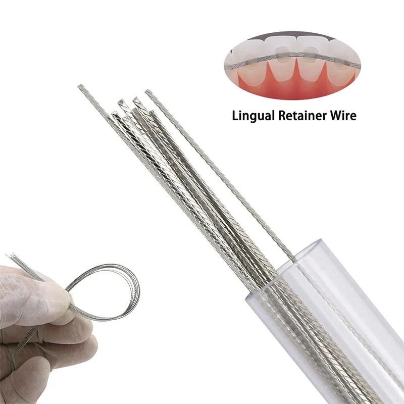 10pcs/box Dental Lingual Retainer Wire Stainless Steel Orthodontic Wire for Teeth Retention Preformed Orthodontic Materials