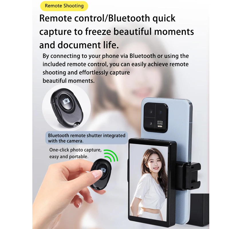 التحكم عن بعد/بلوتوث استقبال الفيديو اللاسلكي الخلفية التي تواجه شاشة تقاسم شاشة عرض السيلفي شاشة LCD مقسم الفيديو 2.4G