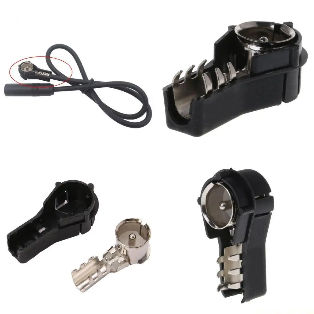 J0MA Automotive Connector Radio Stereo  Adapter Antenna Connectors Converts Bare Wires Adapter Antenna