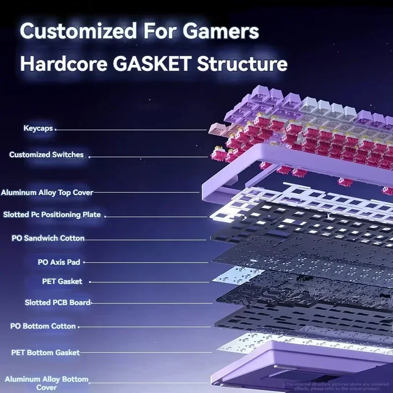LEOBOG Hi86 لوحات المفاتيح الميكانيكية RGB قابلة للتبديل السريع سبائك الألومنيوم اللاسلكية ثلاثي الوضع مخصصة لوحة مفاتيح الألعاب ملحقات مكتب الكمبيوتر