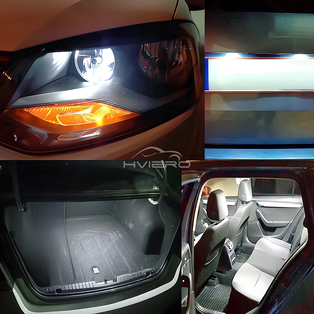 10pcs Car 1157 1156 22SMD License Plate Brake Turn Signal Lights LED Auto Parking Backup Wedge Tail Lamps Trunk Bulb Universal image 3