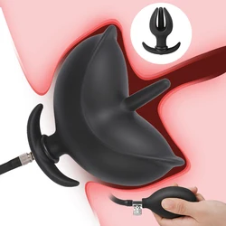 3D Flower Anal Expander Expand Inflatable Anal Plug Enema Training Buttplug Anal Butt Dilator Ass Prostate Sex Toy for Men Women