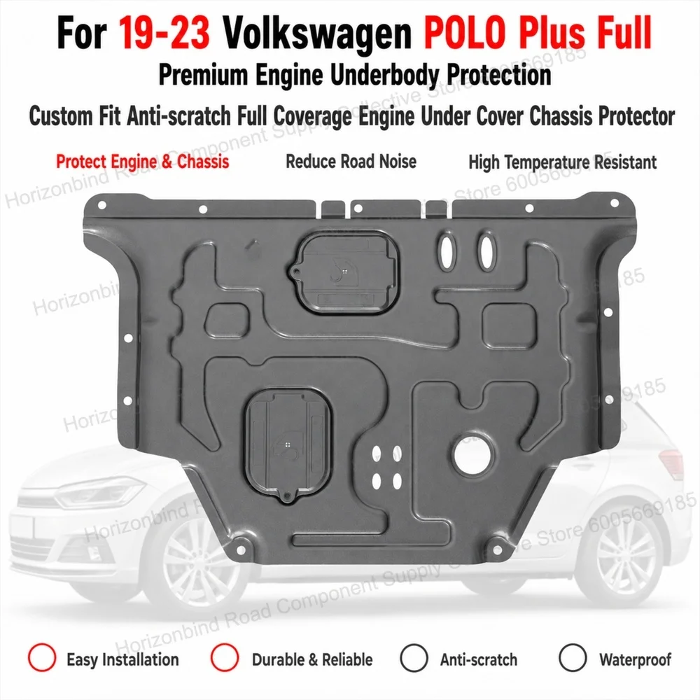 Durable Engine Skid Plate Under Engine Guard For 19-23 Volkswagen POLO Plus Full Coverage Chassis Protector