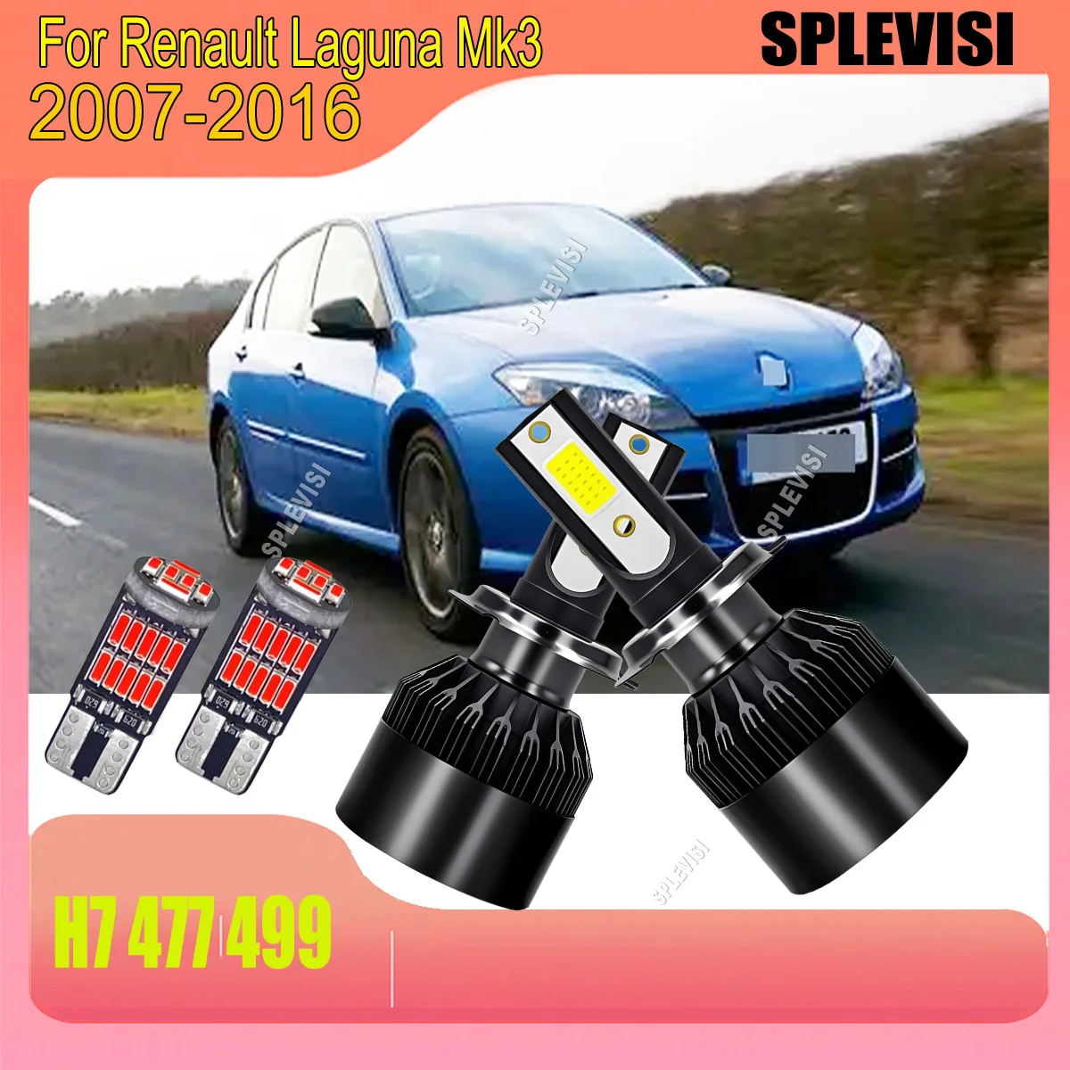 

LED H7 60W 6000LM Headlight Bulbs 6000K White Professional's Choice For Renault Laguna Mk3 2007 2008 2009 2010 2011 2012-2016