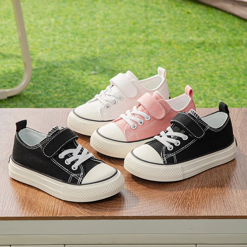 

New Children's Four Seasons Canvas Shoes Kids Student Sports Casual Shoes Boy Grils Baby Walking Sneakers Flat Canvas Shoes