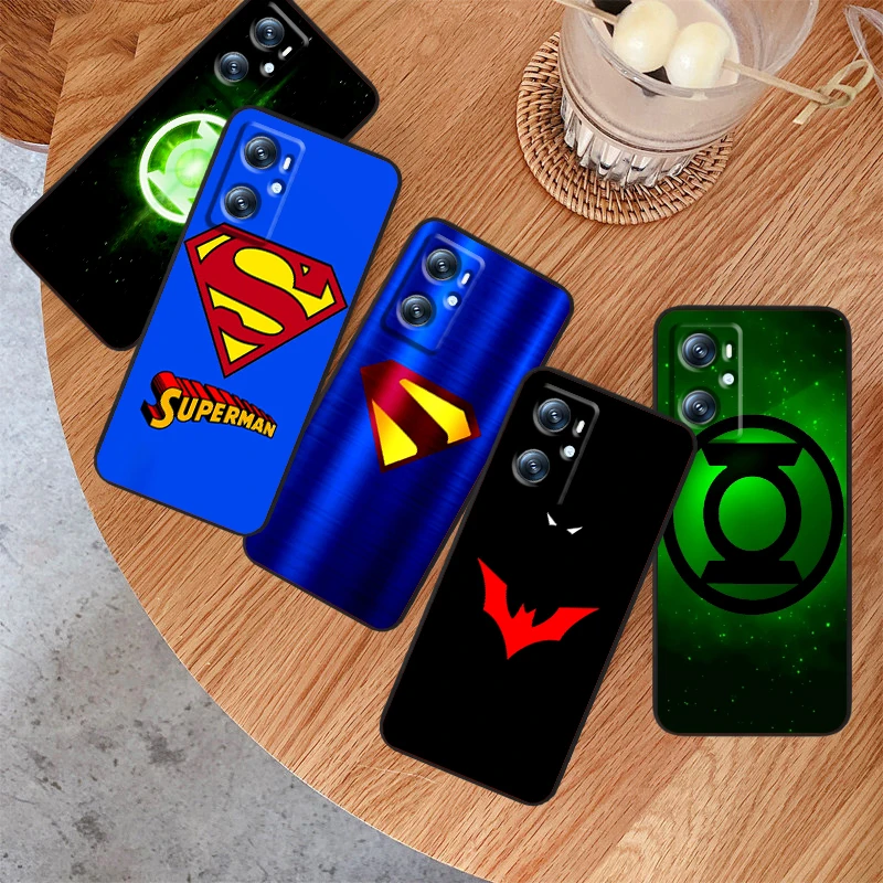 Logo Art S-Supermans B-Batmans For OPPO Find X6 X5 X3 A54S A5 A94 A16 A53S A57 A74 A72 A98 A78 A96 A9 5G Black Back Phone Case