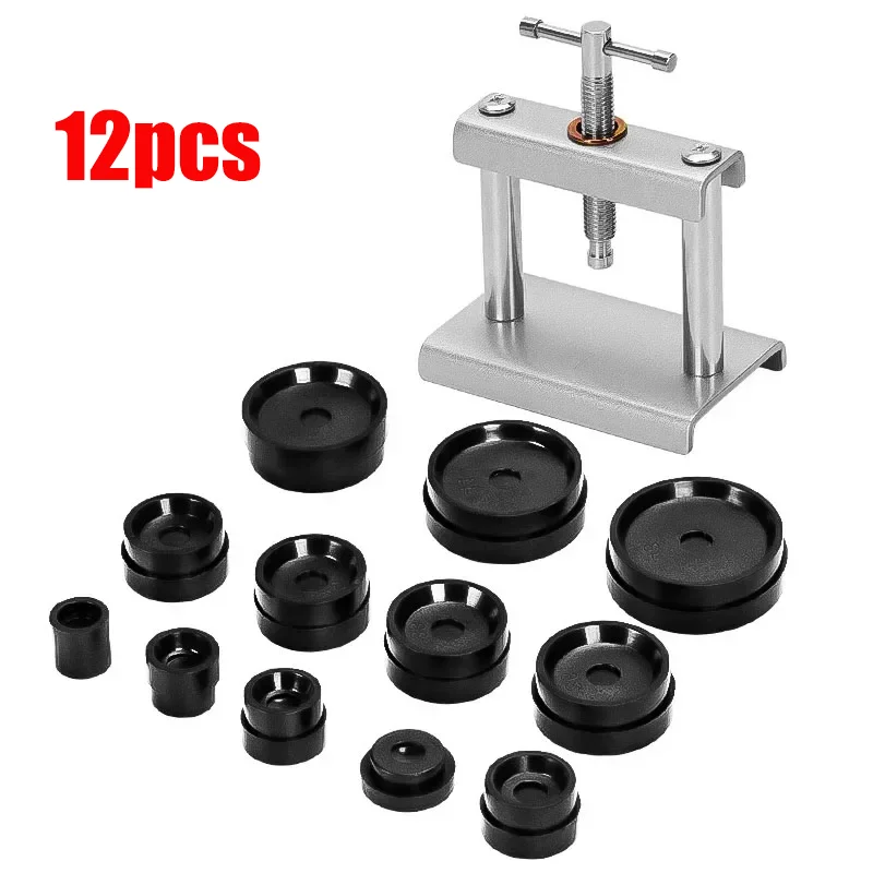 12 stks/18 stks/set Professionele Horloge Druk Set Horloge Achterkast Sluitgereedschap & Montage Sterft Horloge Repareren Tool 18 stks Sterven Kit