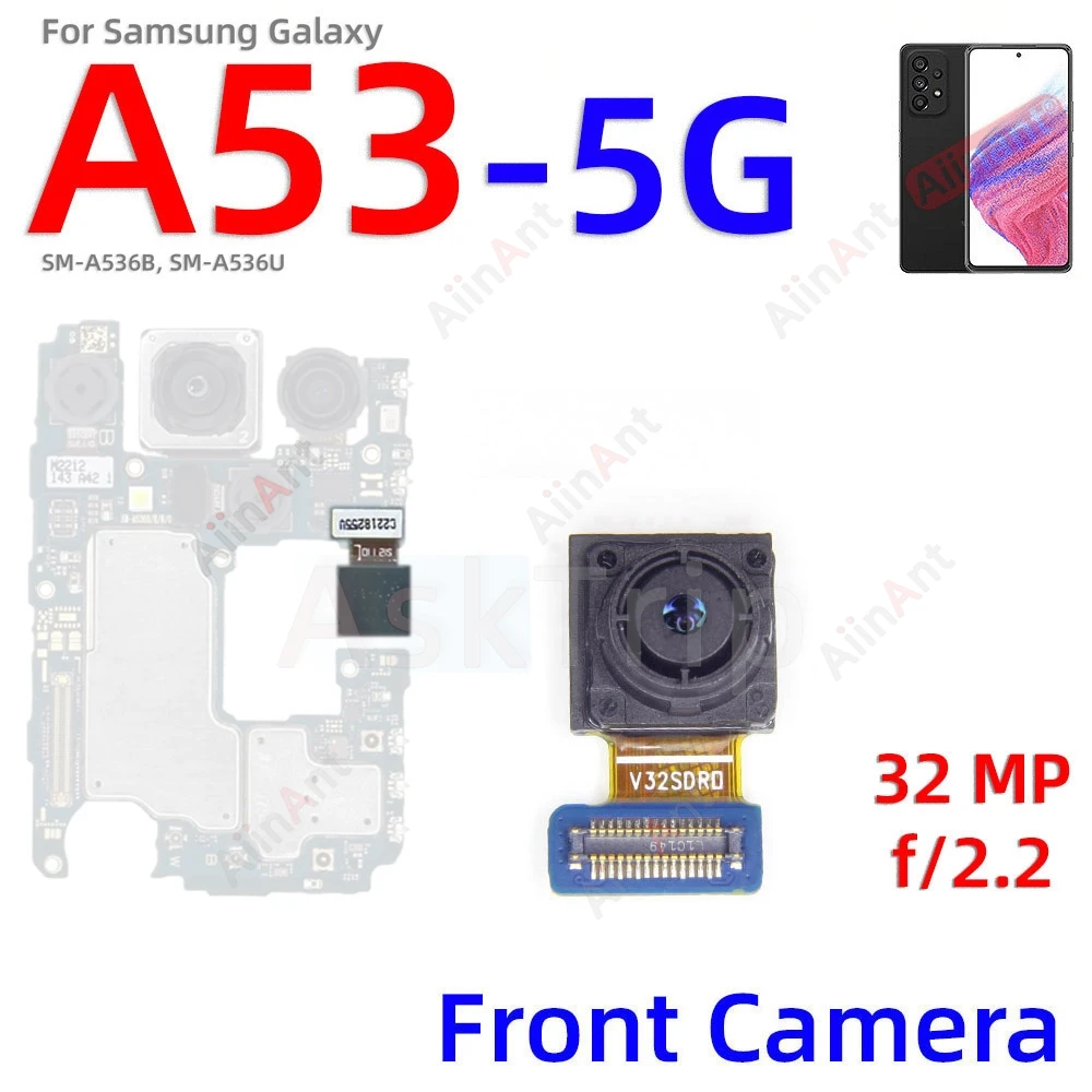 Macro Depth Wide Main Small Front Back Rear Camera Flex Cable For Samsung Galaxy A53 5G A536B A536U 4G 5G