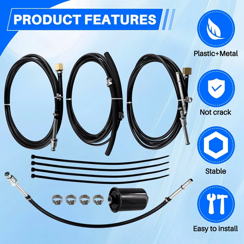 1Set Complete Nylon Fuel Line Replacement Kit For Chevrolet Gmc Gas Trucks 1988-1997