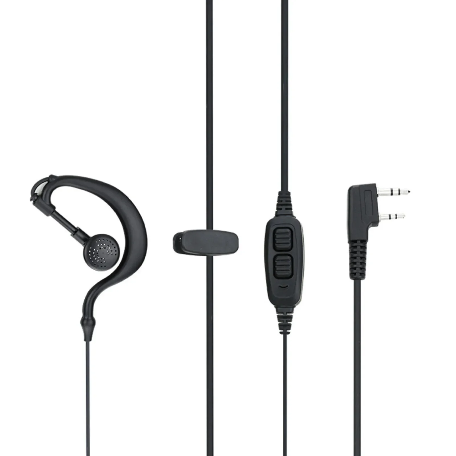 Dual PTT Headset Earphone With Microphone For Baofeng BF-UV5R UV82 UV82L UV-89 transmitter earphones, dual-button design