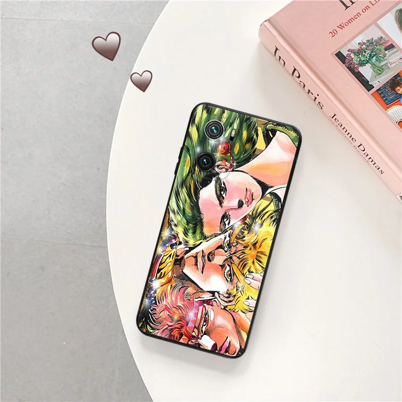 Black Soft Phone Cases For Redmi Note 10 10s 9 9t 9s 8 8t 7 9a 9i c 10a 10c 13 a3 x mi 10t Pro JoJo's Bizarre Encyclopedia Cover