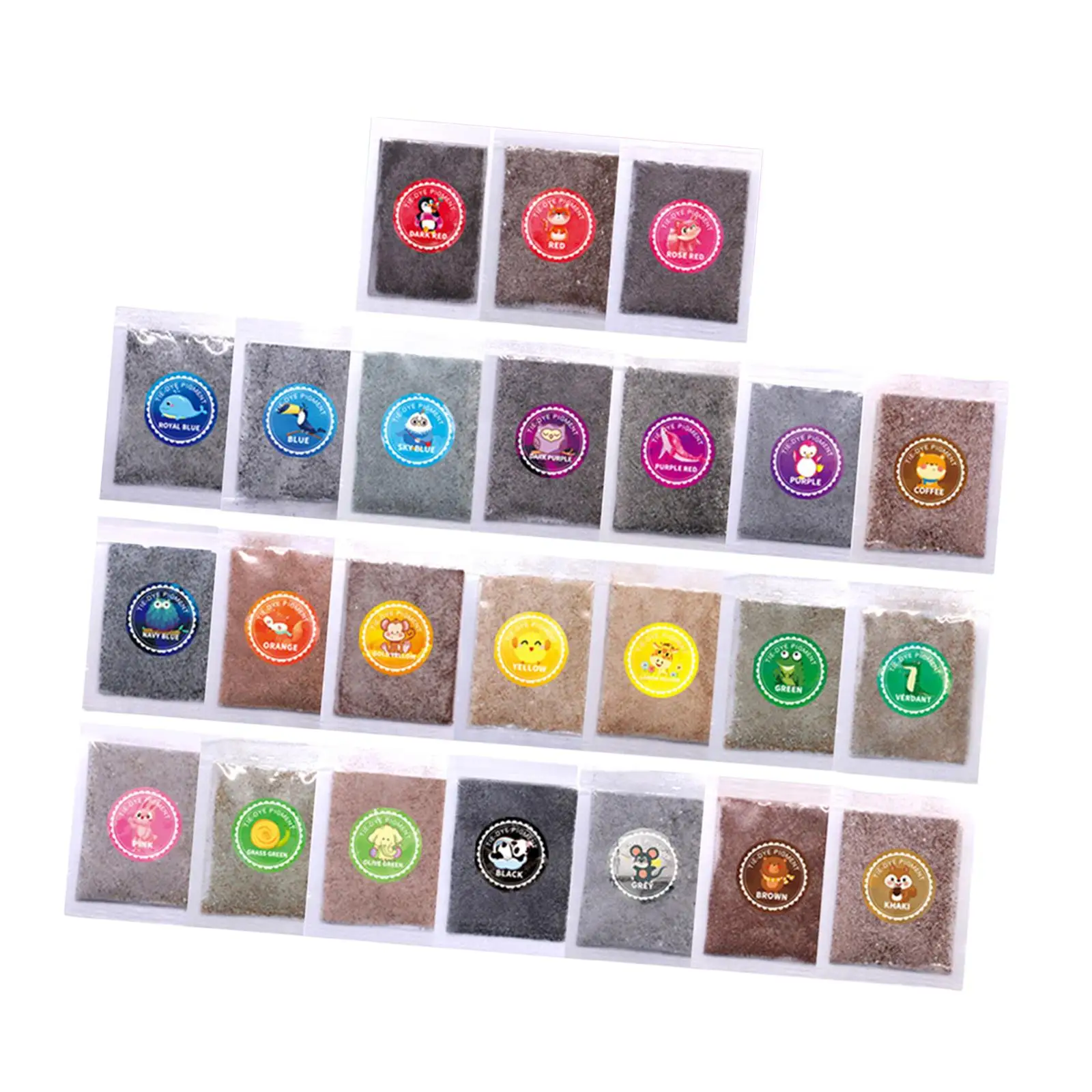 Multicolor Tie Dye Powder Pigment Bulk Refills for Clothing Scarf Sock Curtain Bedspread Sofa Cover Handmade Art Project