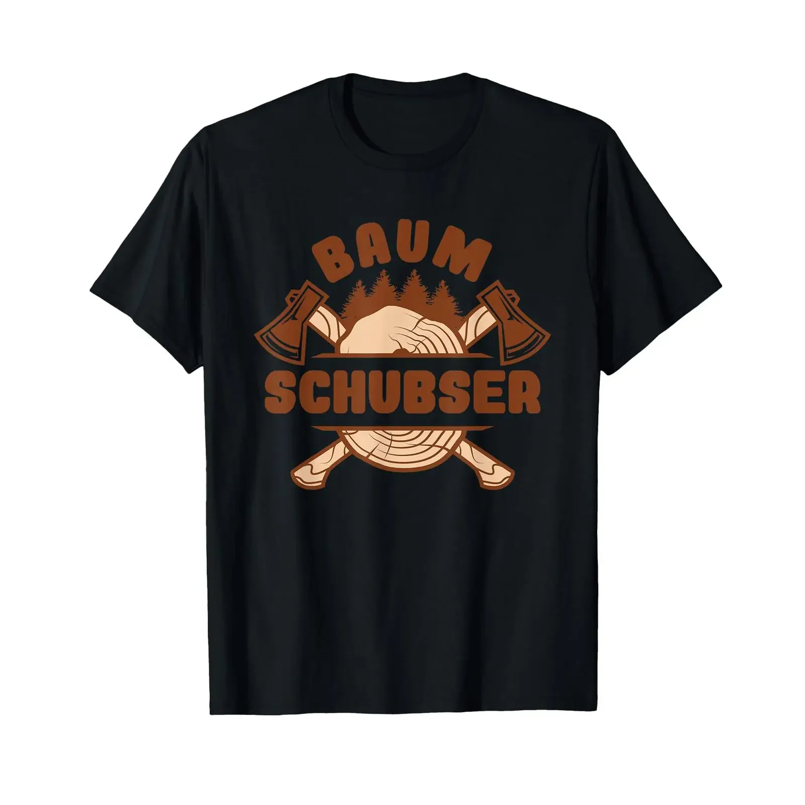 Camiseta Waldarbeiter Kettensäge para hombre, diseño de leñador y abatidor de árboles, estilo vintage lavado, cómoda y casual para uso diario.