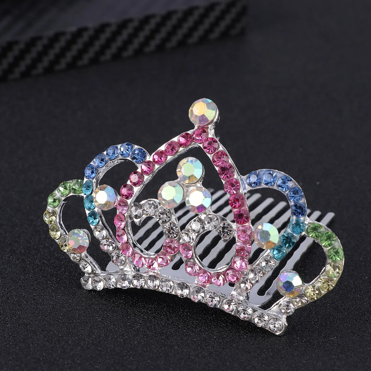 Princess Comb Rhinestone Tiara Kids Crystal Headdress Korean Version Women's Girls Crown