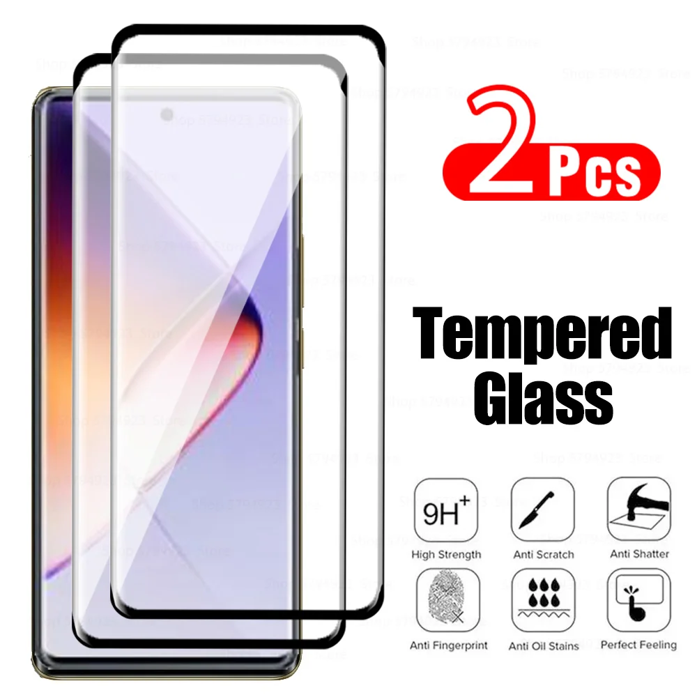 HD Tempered Glass 2Pcs For Infinix Note 40 Pro Curved Screen Protector For Infinix Note 40 Pro+ 40Pro Plus Note40Pro Safety Film