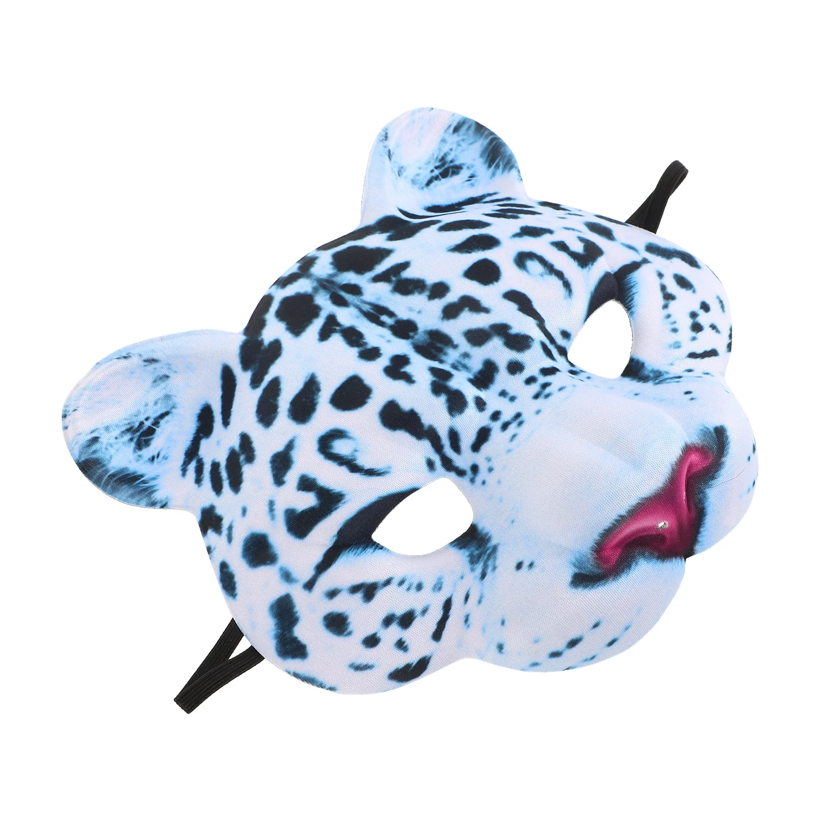 Funny Animal Snow Leopard Half Face Mask EVA for Halloween Carnival Party Masquerade Easter Cosplay Costume 1 Piece