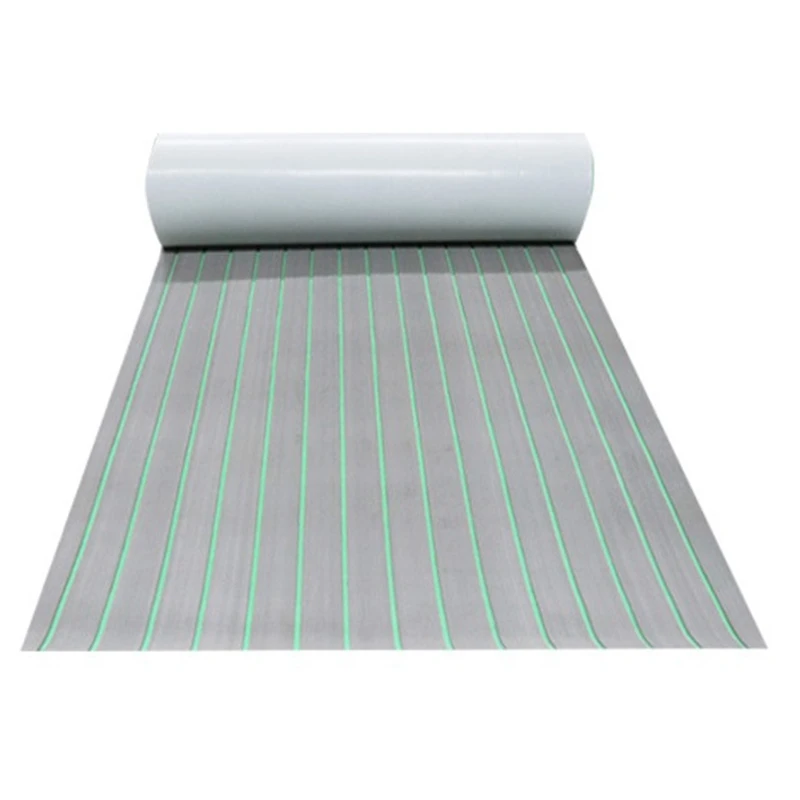 T34C 2400X450X6mm EVA Foam Boat Marine Flooring Non-Skid Self Adhesive Marine Boat Deck Mat Decking Sheet Striped Yacht Mat