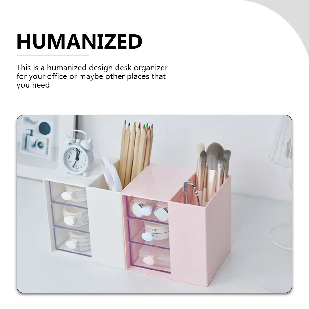 

Large Capacity Pen Box Multi-Compartment Desktop Organizer For Office Household Storage Accessories Stationery Container