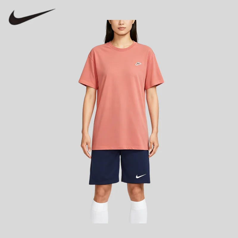2 peças de camiseta e shorts Nike de manga curta para homens e mulheres, conjunto de treinamento DZ4685-638+IB8654-410