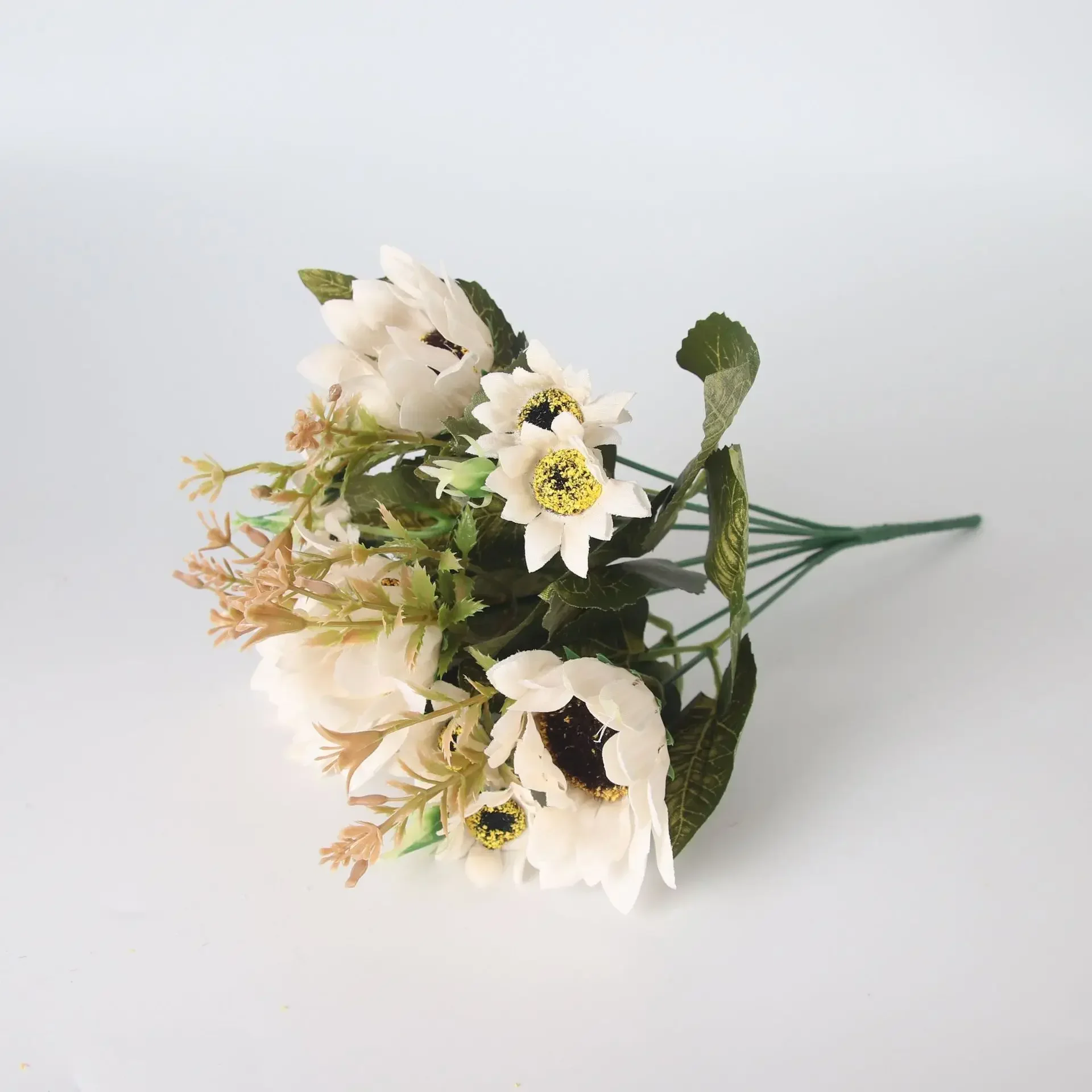 Artificial Flower Autumn Sunflower European Sun Flower Wedding Home Furnishing Small Flower Artificial Flower Simulation Bouquet