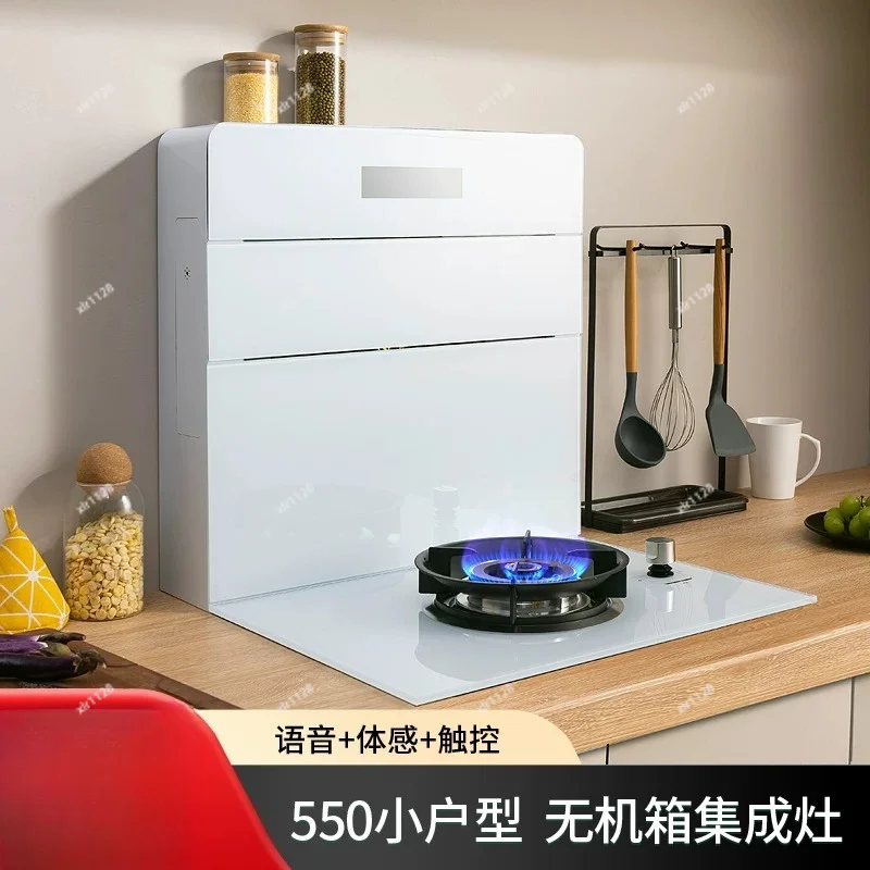 White Split Integrated Stove Range Hood Single Induction Cooktop For Apartment RV