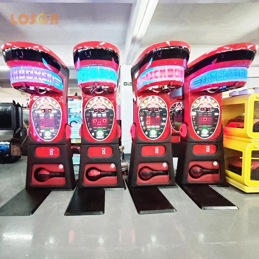 Video game city adult boxing force tester strength test commercial strength test machine punching