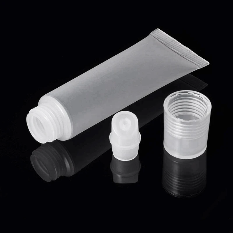 400 Pcs 10Ml Distribution Bottle Lip Gloss Tubes, Empty Clear Lotion Containers Tubes For Cosmetics DIY, Oblique Mouth