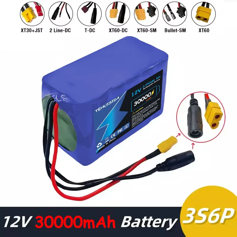 

3S6P 12 В 30000 мАч 100% оригинальный литий-ионный аккумулятор 18650 для распыления мотоцикла и другого оборудования