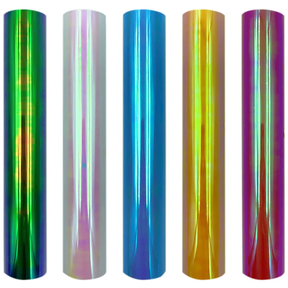 5 Rollen Vinyl-Klebefolie, permanent, selbstklebend, für T-Shirts, Hoodies, Hüte, Tassen, Glas, DIY-Design-Anwendungen