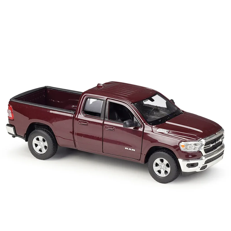 WELLY Diecast 1:24 Car Dodge 2019 RAM 1500 Toy Off-Road Pickup Model Car Alloy SUV Metal Toy Car For Childen Gift Collection