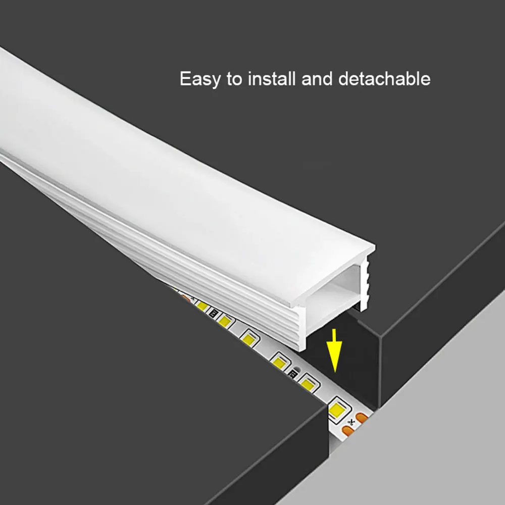 Imagem -02 - Led Incorporado Néon Sílica Gel Cobrindo Tubo Flexível Spotless para 2835 Ws2812 Rgb Luz Tira Sala de Estar e Pátio Decoração