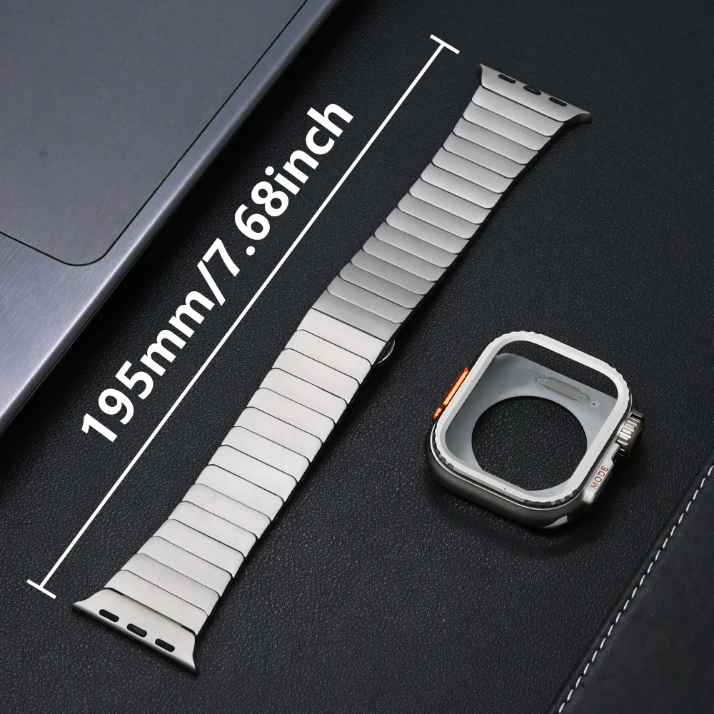 Stainless Steel Case Strap for Apple Watch Ultra 2 49mm Series 10 46mm Band Metal Cover Bracelet for Iwatch 9 8 7 6 5 SE 45 44mm