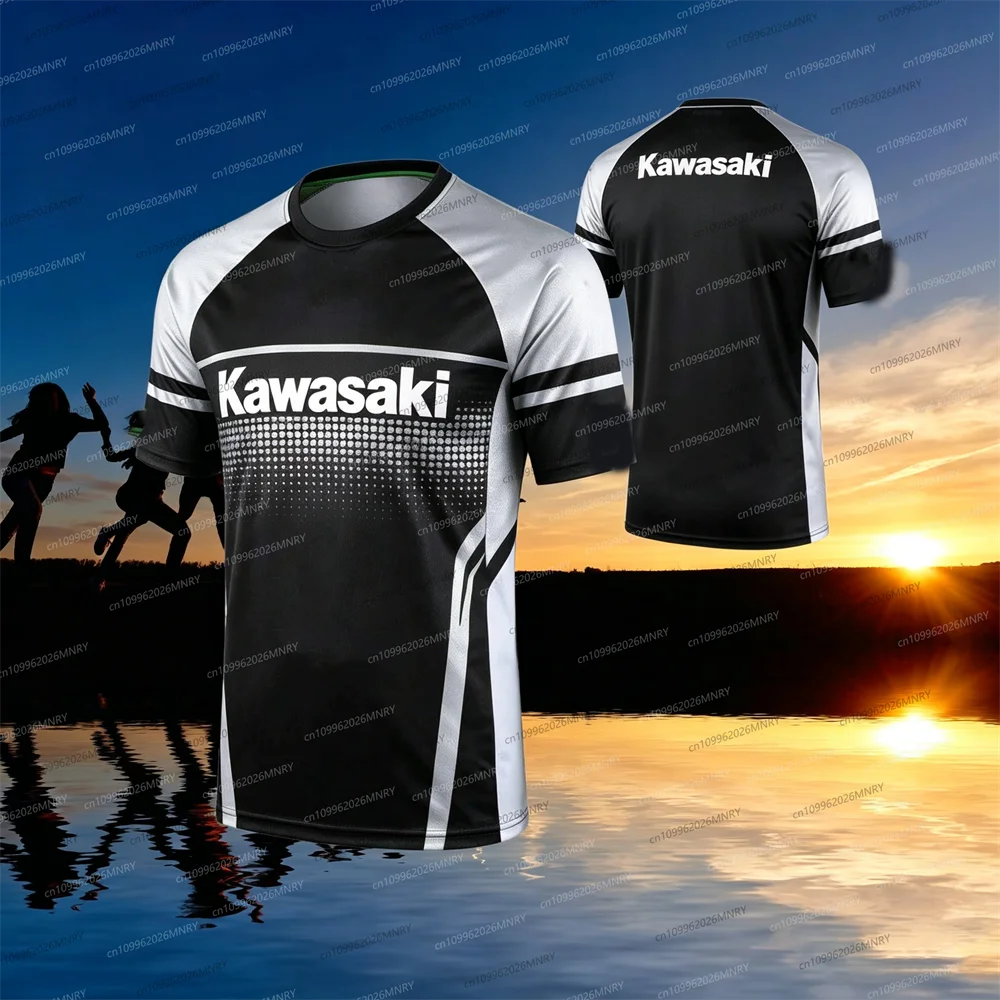 

Мужская футболка Y2K Kawasaki, модная мотоциклетная футболка с принтом Kawasaki, мужская футболка для езды, женская футболка, одежда, спортивный топ
