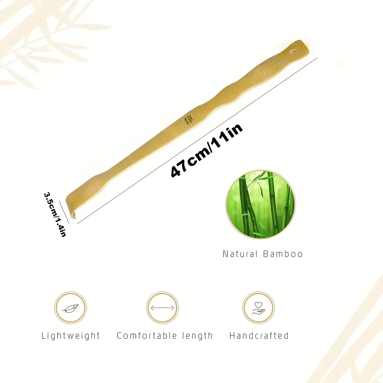 Wooden Bamboo Back Scratcher for Women & Men, Polished Thick Extended Long Hand Back Scratchers for Adults, Wooden Self-Back