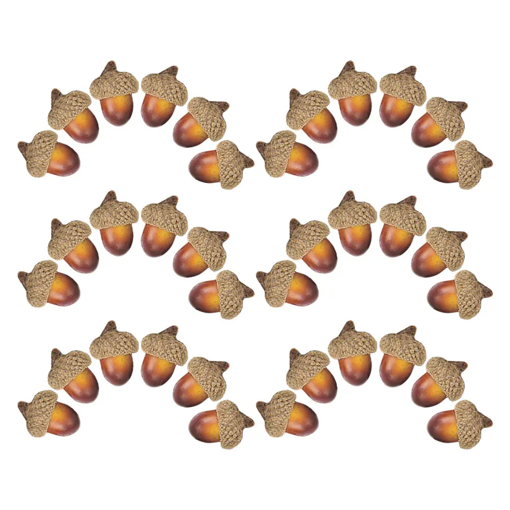 

Artificial Acorns Dark Decorative Simulated Fall Ornaments Craft Supplies Christmas Wreaths Reusable Home Hotel