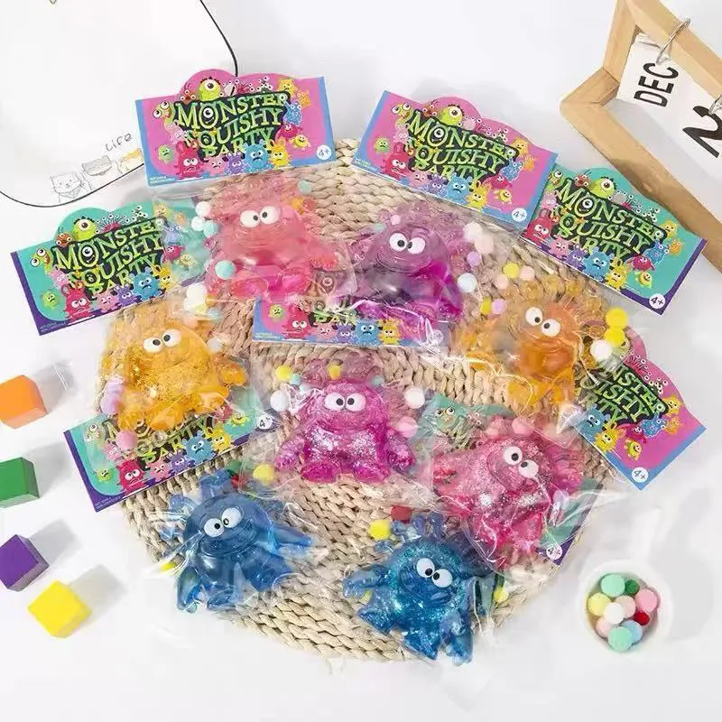Monster Squishy Squeeze Toy Maltose Cube Slow Rise Sensory Anti-stress Toy for Adults Anxiety Relief Gift