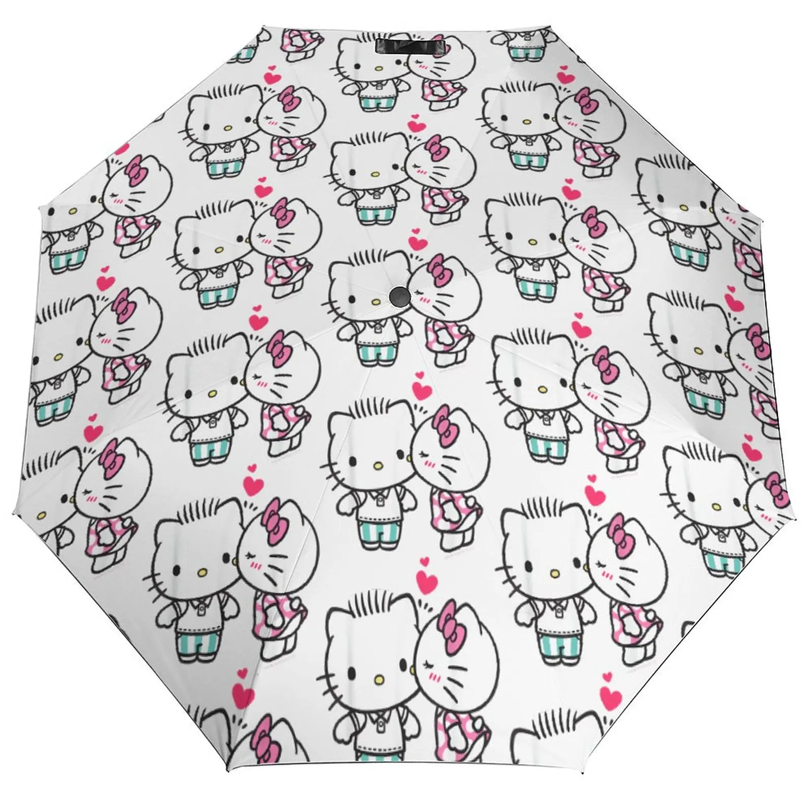 

Hello Kitty And Dear Daniel Valentine 3-кратный автомобильный зонт Модный прочный зонт Открытый зонт от дождя и солнца с защитой от ветра