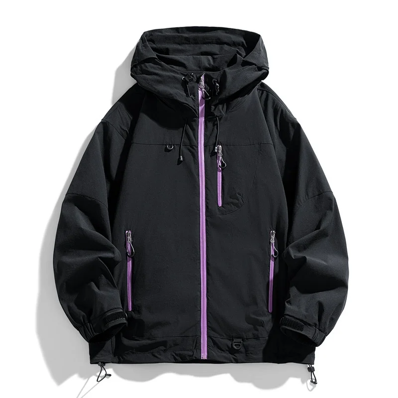 

Мужское оверсайз пальто-куртка в полоску с капюшоном в китайском стиле, повседневное, зимнее, белое, асимметричное, из денима, для спортзала, в стиле Боснии