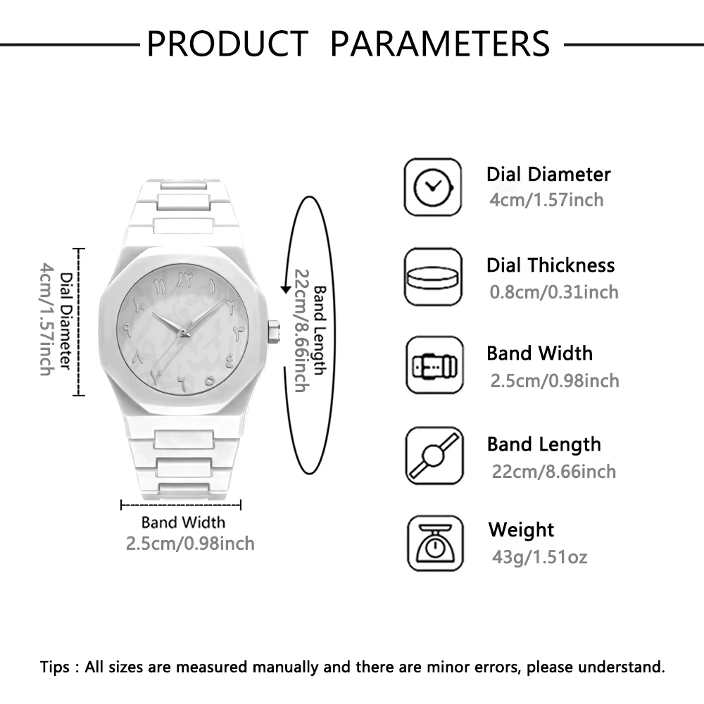 Couple's new handsome and fashionable quartz couple watch fashion suit alloy dial daily wear birthday party New Year's Day Chris