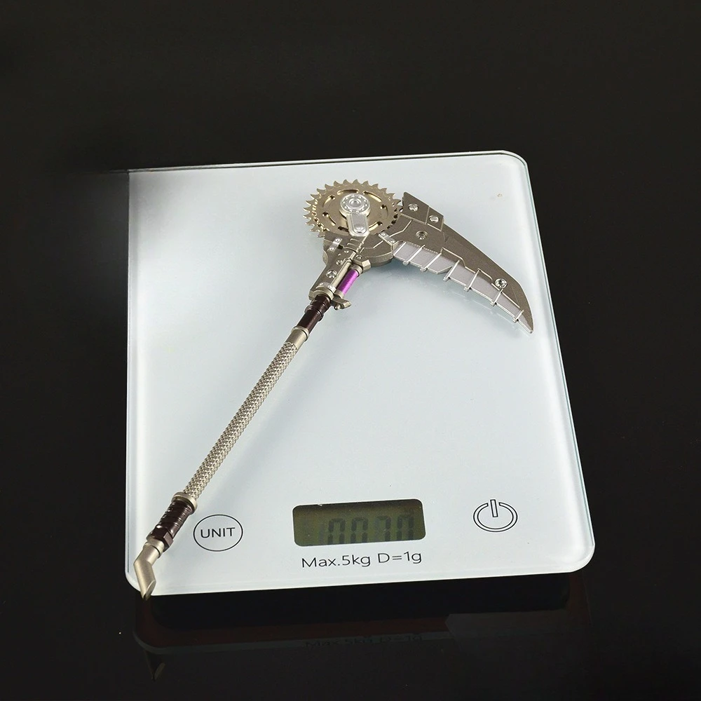 22 سنتيمتر لعبة الأجهزة الطرفية الغزل والعتاد الحرب المنجل شاتير بليد المعادن الحرفية الأسلحة وضع تحصيل مكتب حلية الإبداعية هدية لعبة